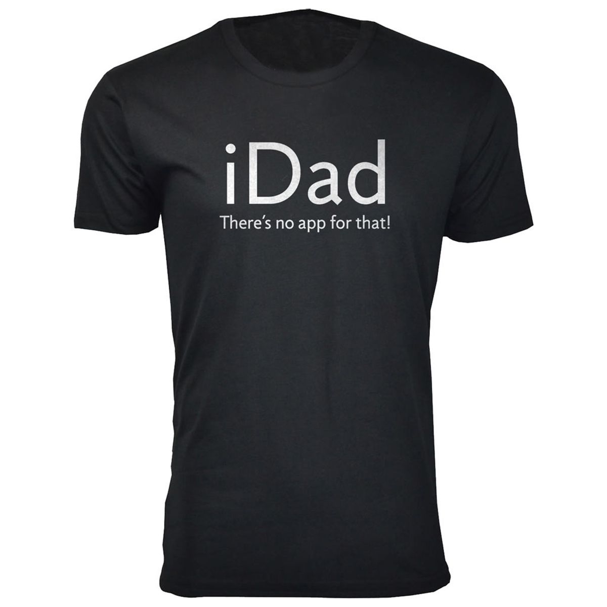 Men's Funny Dad Cotton T-Shirts - iDad There' no app for that / Black / L