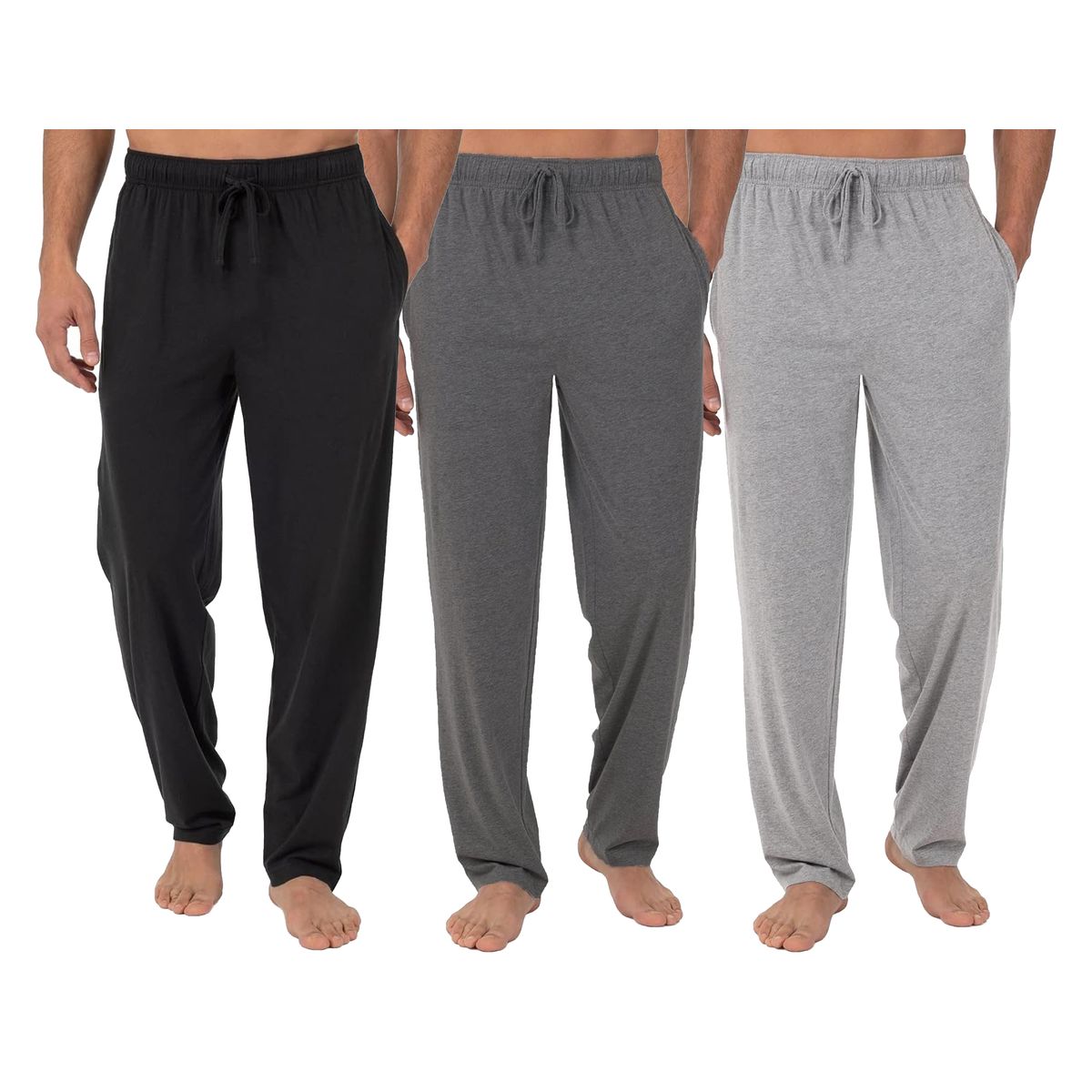 Men's Classic Lounge Pajama Pants (1- or 3-Pack) - MLPJ-700-BK-CH-HG-S