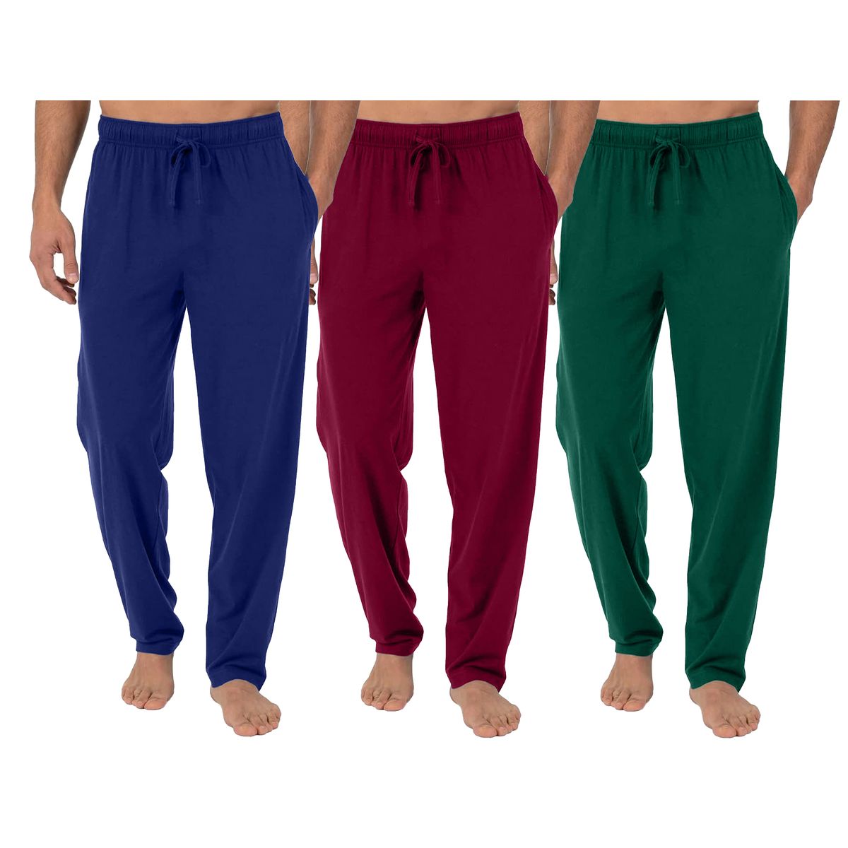 Men's Classic Lounge Pajama Pants (1- or 3-Pack) - MLPJ-700-NV-BG-HT-3XL