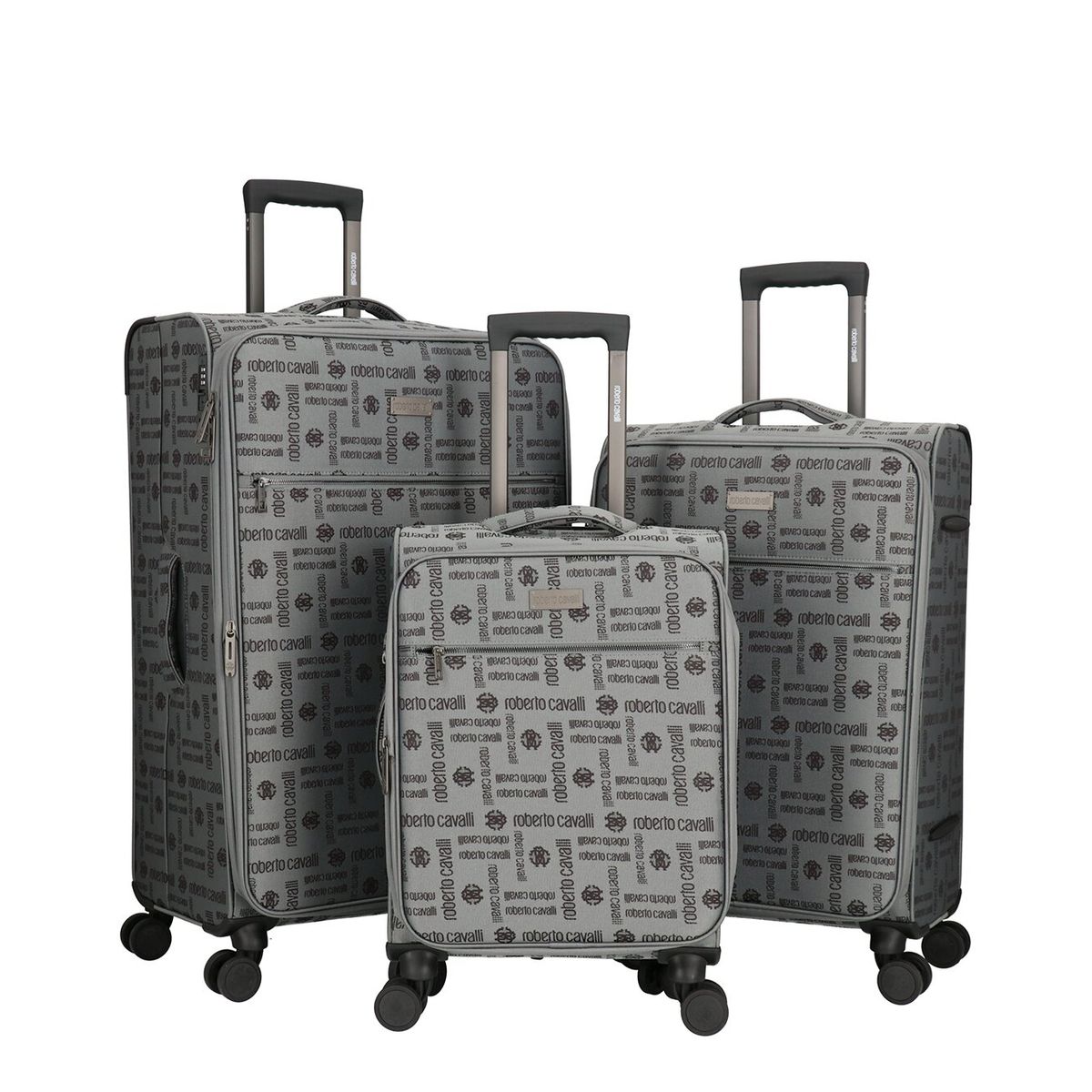 Roberto Cavalli Luxury 3-Piece Luggage Set - Gray