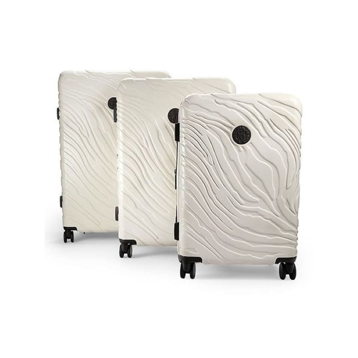 Roberto Cavalli Luxury 3-Piece Luggage Set - Ivory
