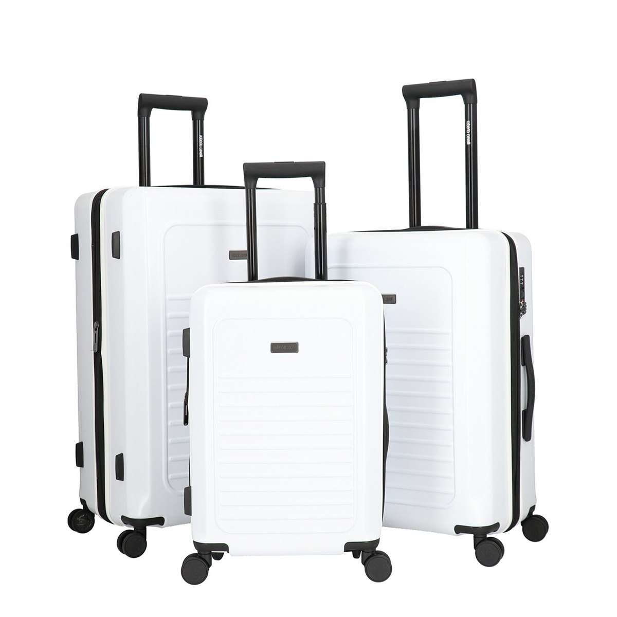 Roberto Cavalli Luxury 3-Piece Luggage Set - White