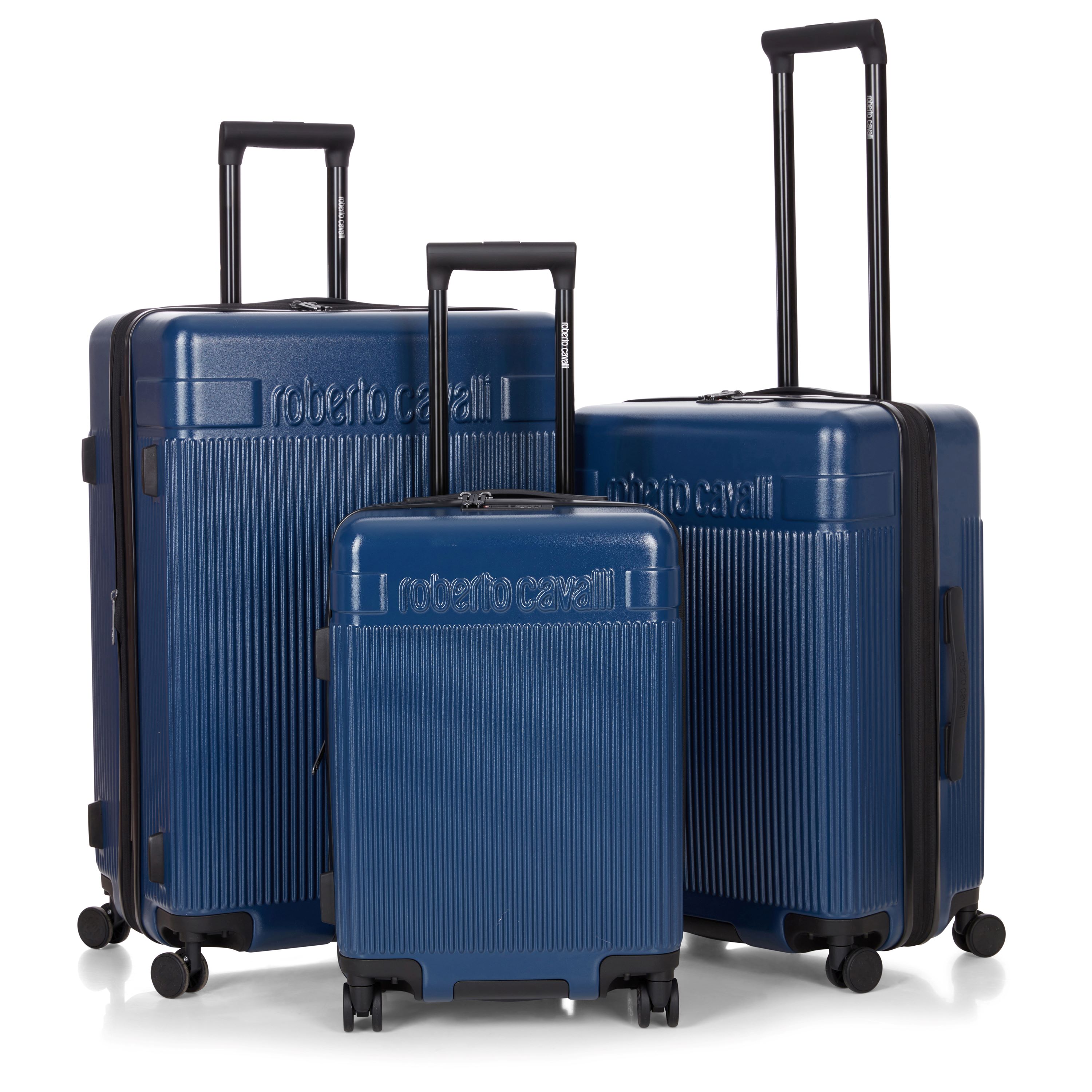 Roberto Cavalli Luxury 3-Piece Luggage Set - MILANO Navy