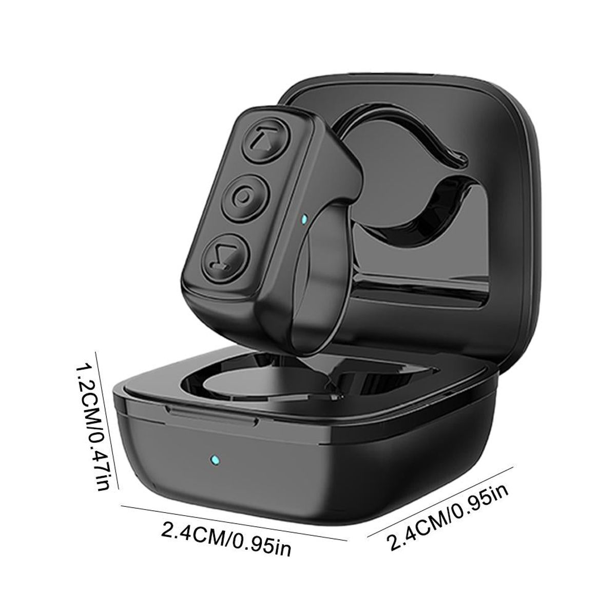 Bluetooth Page Turner and TikTok Scrolling Ring - Black