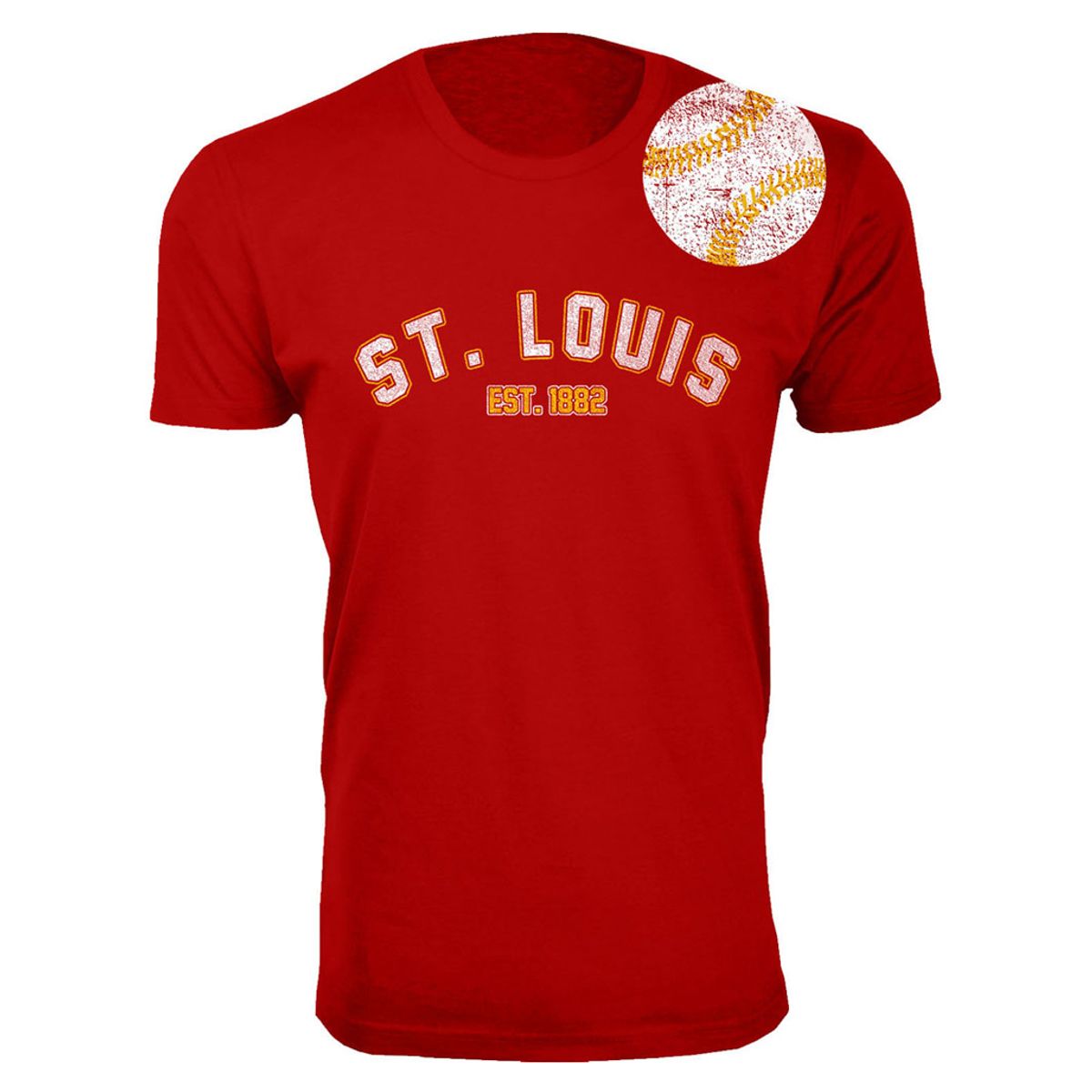 Mens Baseball City TShirt  St Louis  Red  2XL