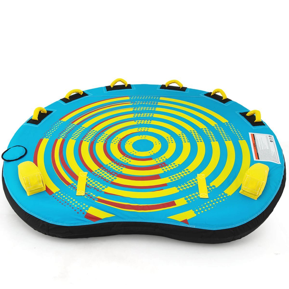 Towable Tube with Quick Connector & Drainage System for Boating - Costway Towable Tube for Boati