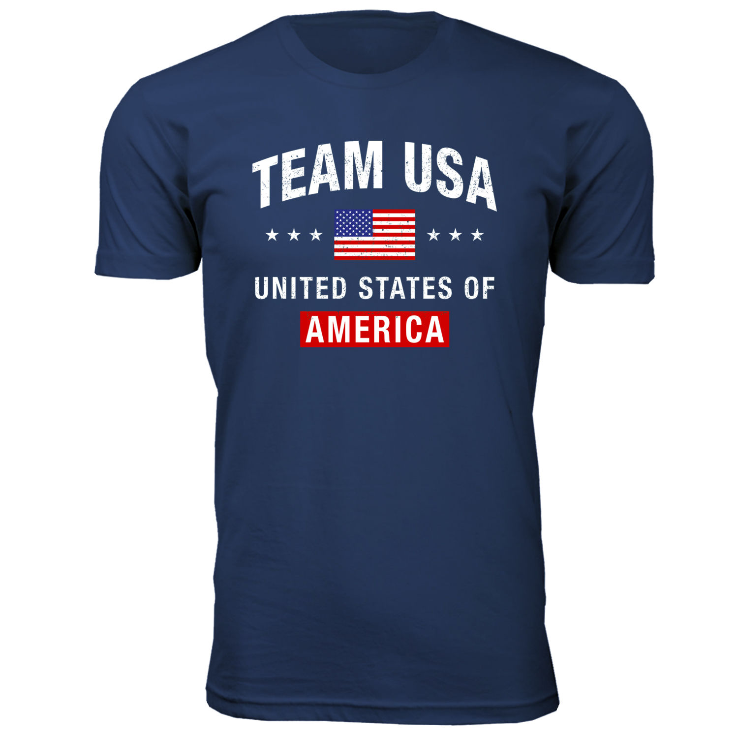Men's Patriotic USA T-Shirt - Team USA America - Navy / 2XL