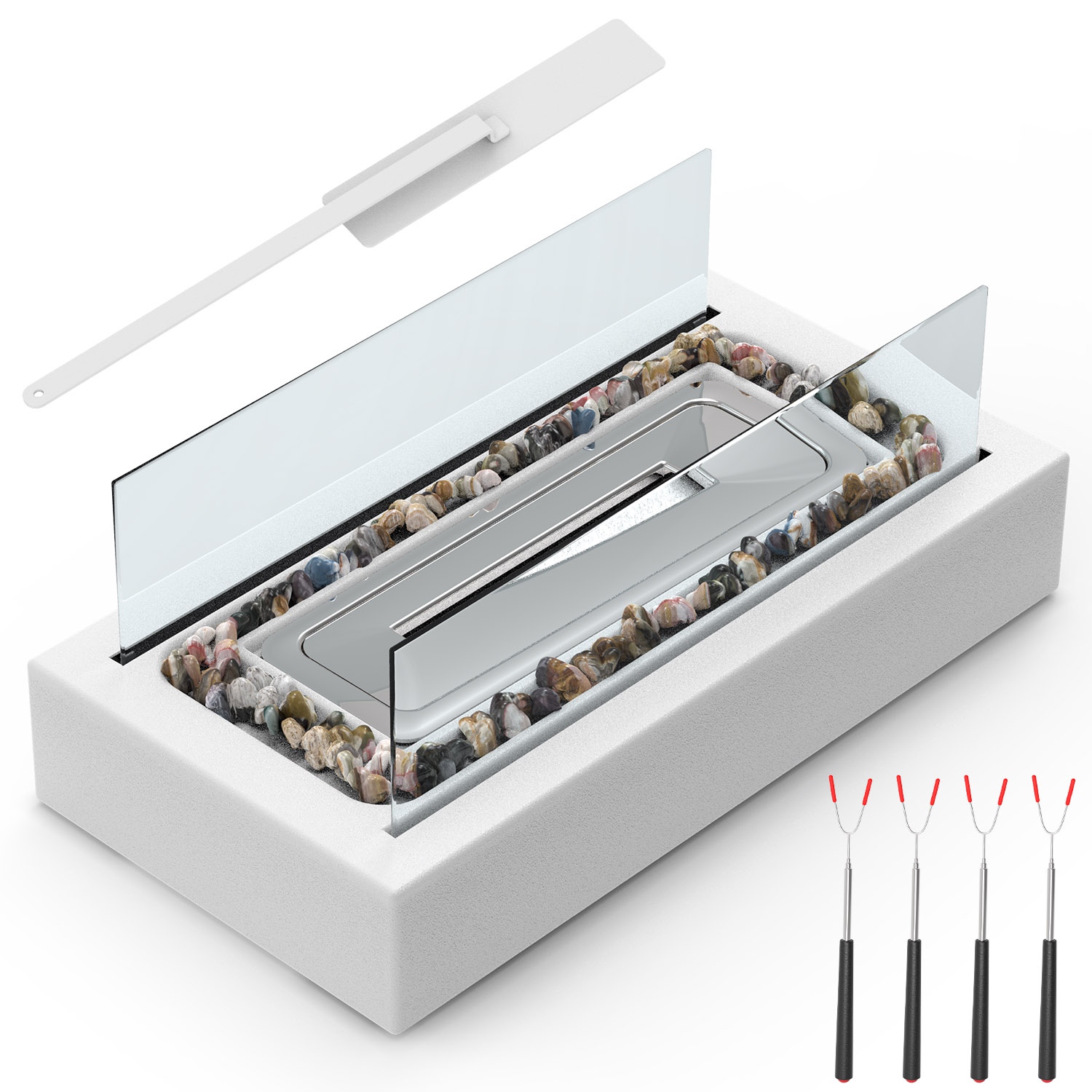 NewHome Tabletop Fire Pit White