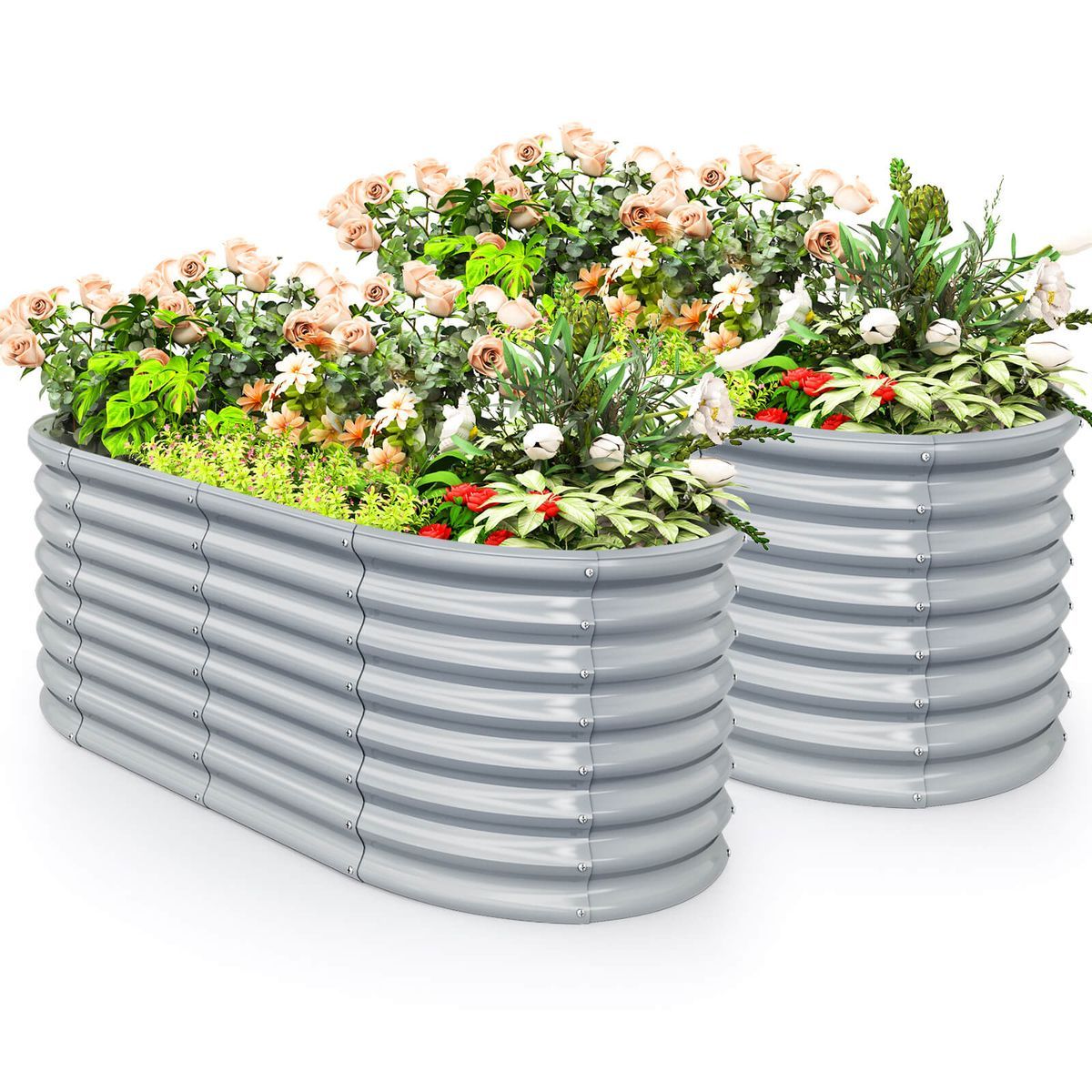 65" x 32" Outdoor Raised Garden Bed Planter (1- or 2-Pack) - Garden Bed GR 2-Pack