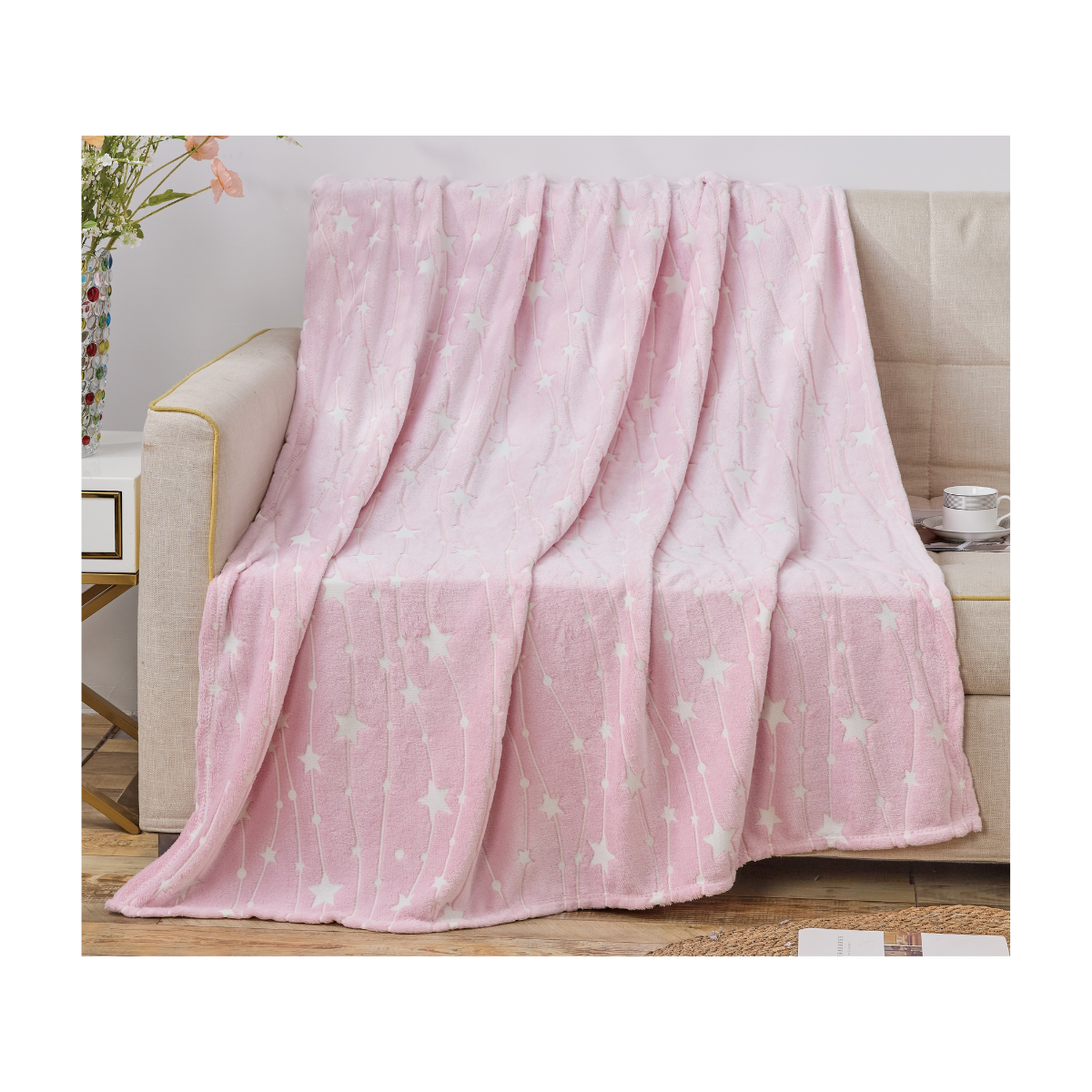 50 x 60-Inch Glow-in-the-Dark Blanket (1- or 2-Pack) - Star Light 2 Pack
