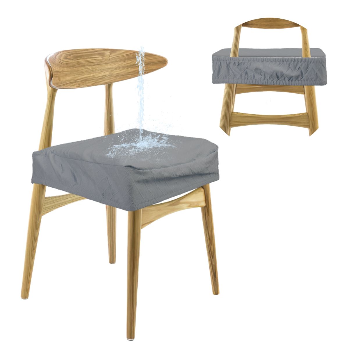 NewHome Dining Chair Slipcovers (4-Pack) - Grey