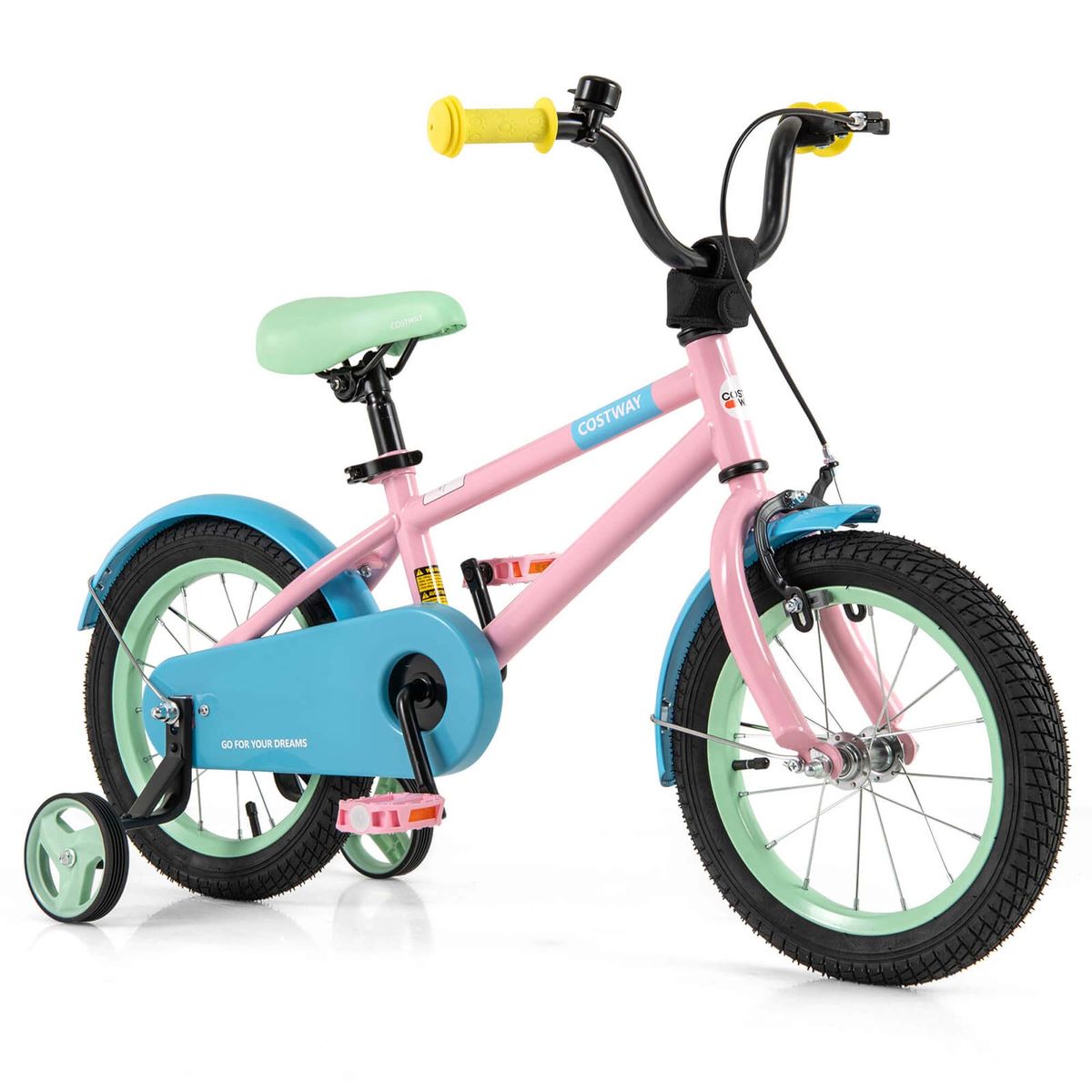 14" Adjustable Kids Bicycle  - Pink