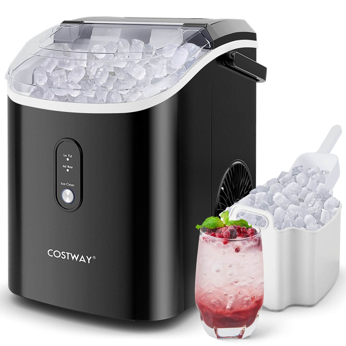 Nugget Countertop Ice Maker with Soft Chewable Pellet Ice  Ice MakerBlack
