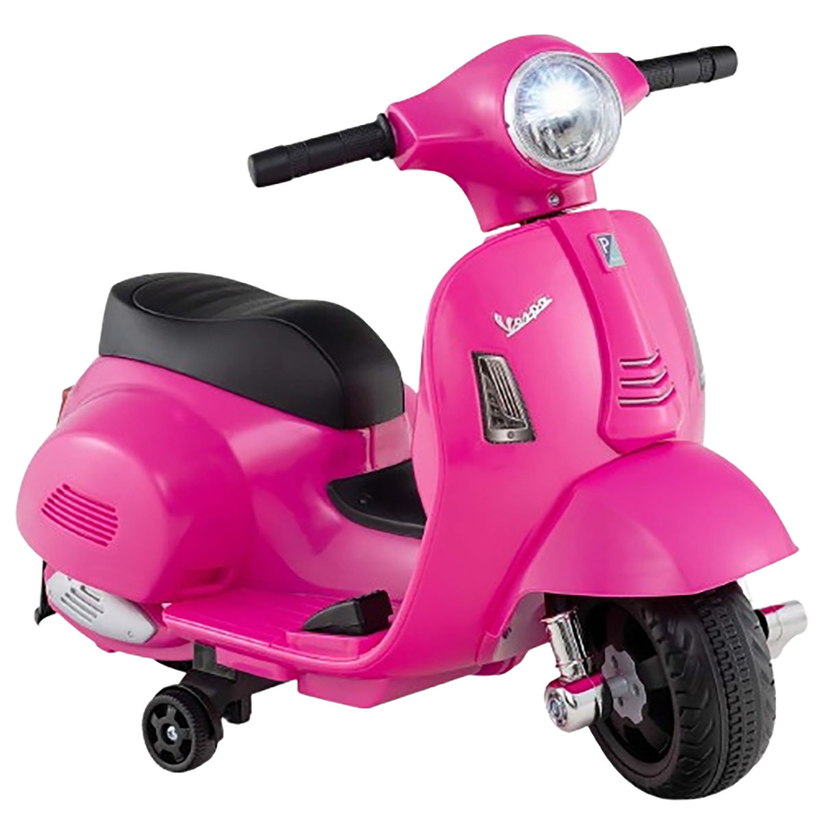 Kids Ride on Motorcycle with Training Wheels Headlight Horn 6V Battery - Pink