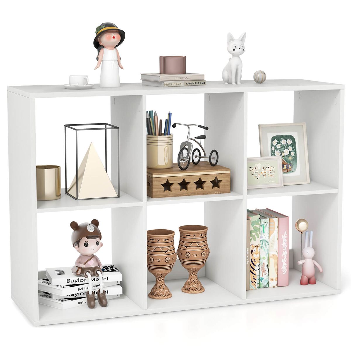 4/6/8/9-Cube Open Bookshelf with Anti-Tip Kits - Bookshel-6 Cube