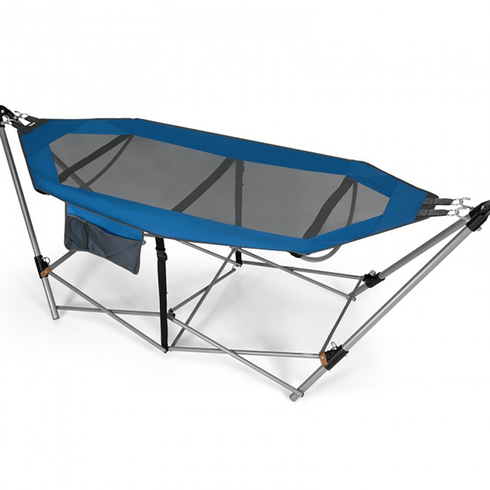 Folding Mesh Indoor & Outdoor Hammock - Blue