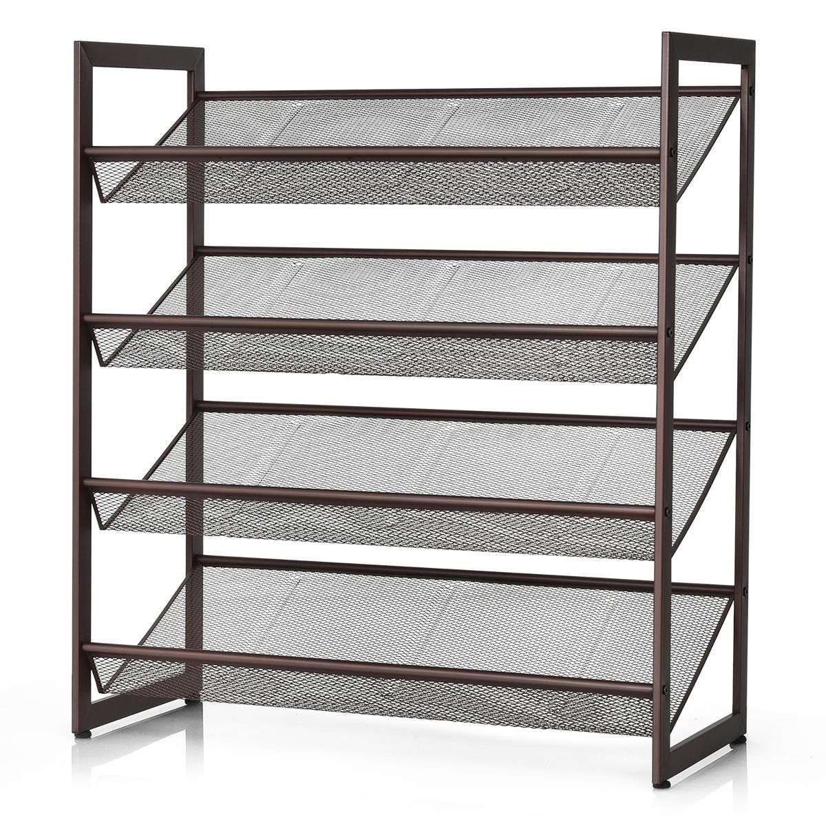Adjustable Tilt Shoe Rack (3- or 4-Tier) - 4-Tier Shoe Rack