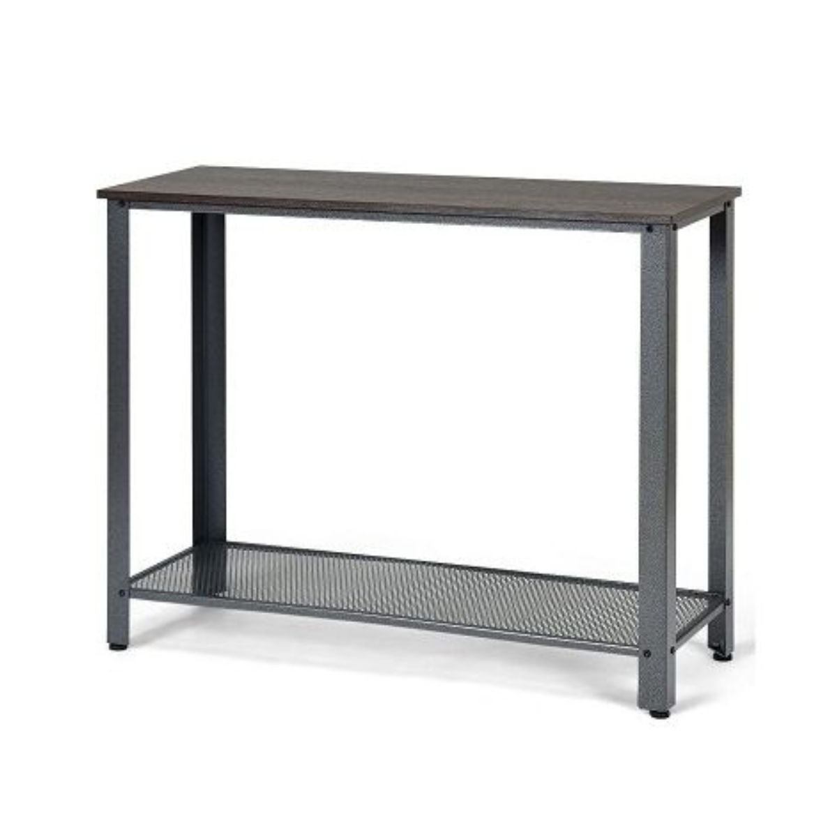 Metal Frame Console Sofa Table with Storage Shelf - Storage Shelf BK