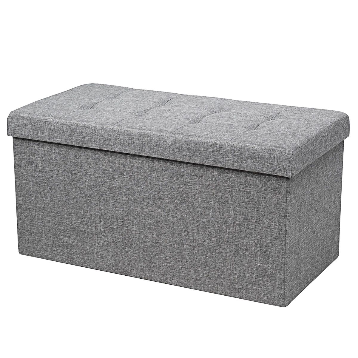 Photos - Pouffe / Bench Costway 31.5'' Foldable Fabric Storage Ottoman - Ottoman SL HW65882SL 