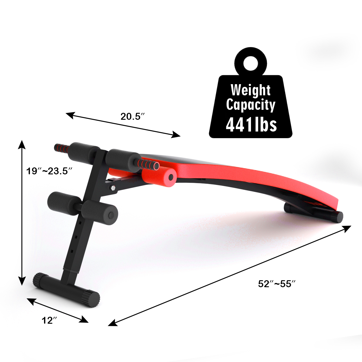 SuperFit Folding Adjustable Weight Bench - Weight Bench Blue