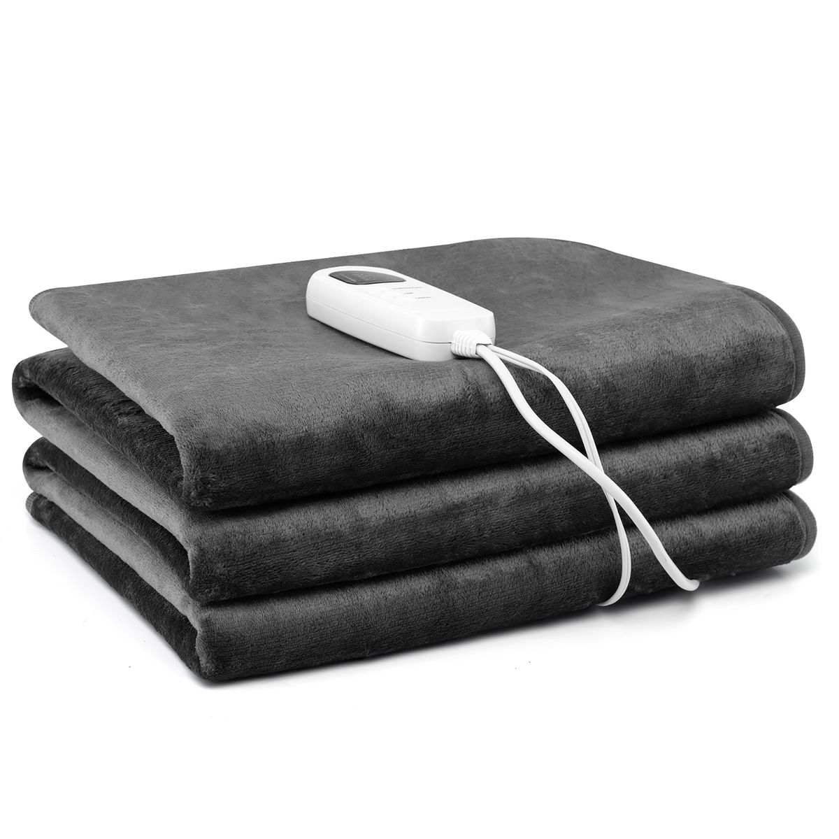 Photos - Mattress Cover / Pad Costway Electric Heated Mattress Pad with 5 Heating Levels & Overheat Protection - Heated Mattress Pad-Gray ES10214US-GR