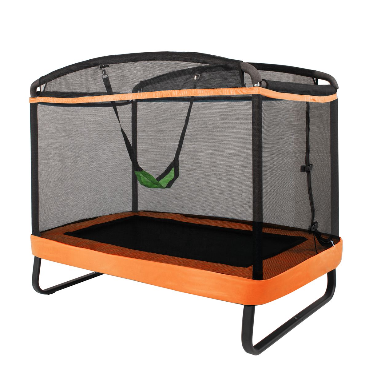 Photos - Trampoline Costway Kids' 6-Foot with Swing Safety Fence - Orange TW10004OR
