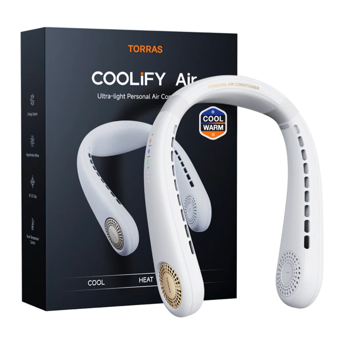 Torras Coolify Air Neck Fan Collection - Air Ultra-Light- White