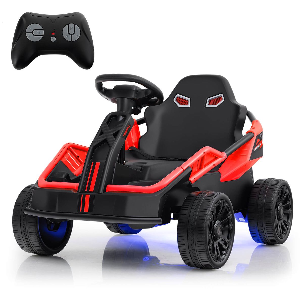 12V Battery Powered Ride-On Car with Remote - Red