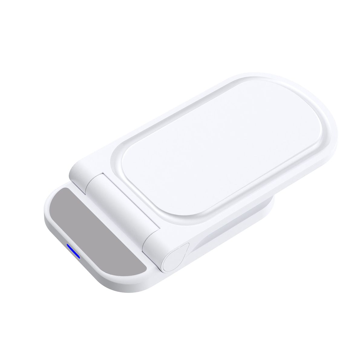 2-in-1 Foldable Wireless Charger and Phone Holder - White