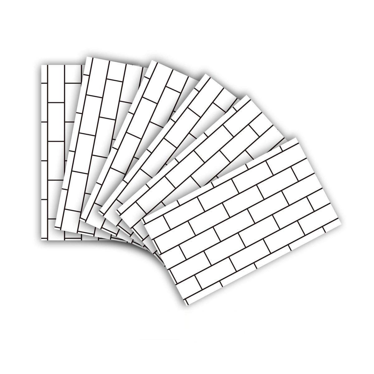 Peel & Stick Backsplash Waterproof Wall Panels (6-Piece Set) - White