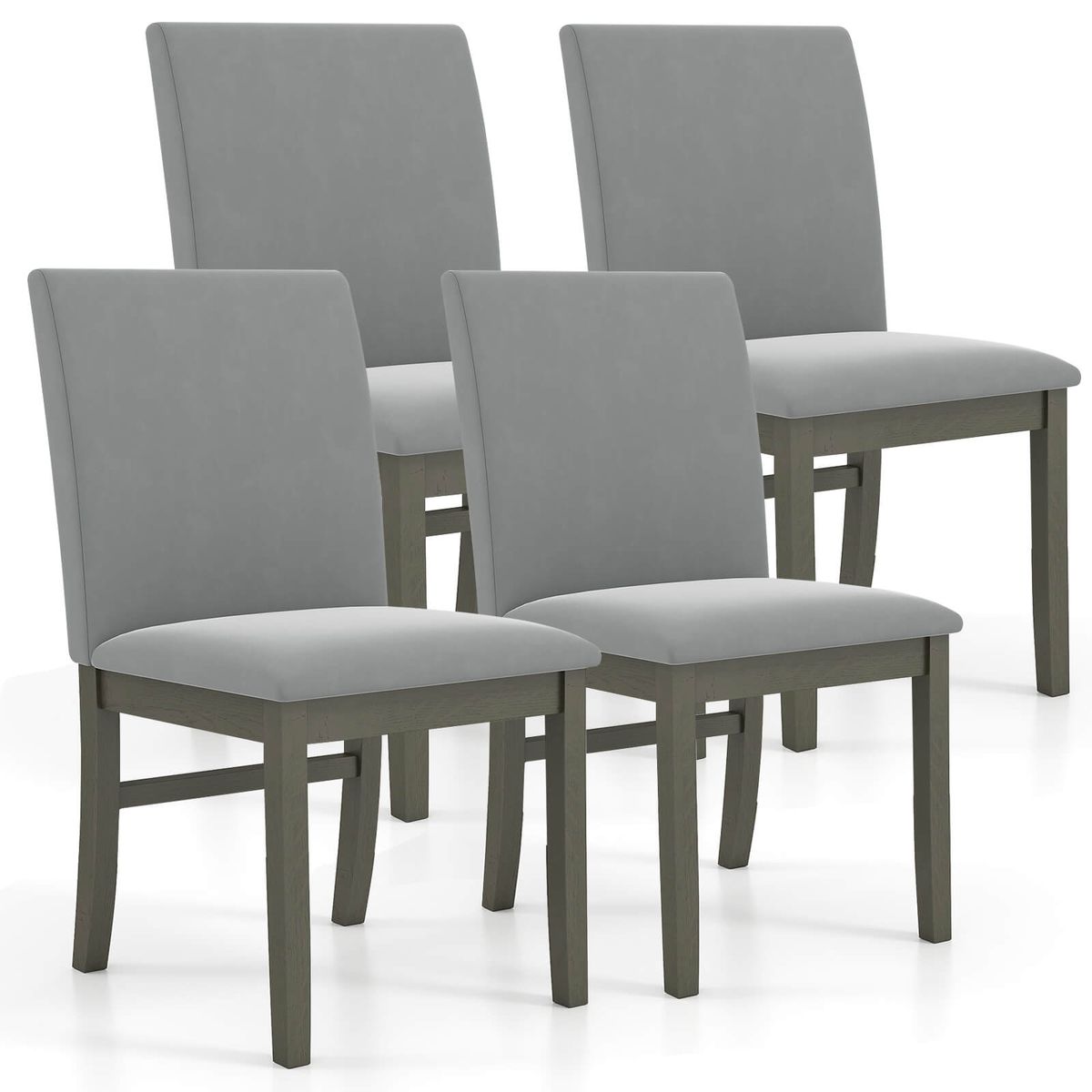 Upholstered Rubber Wood Dining Chairs (Set of 2 or 4) - 4-Piece-image-SKU15727410