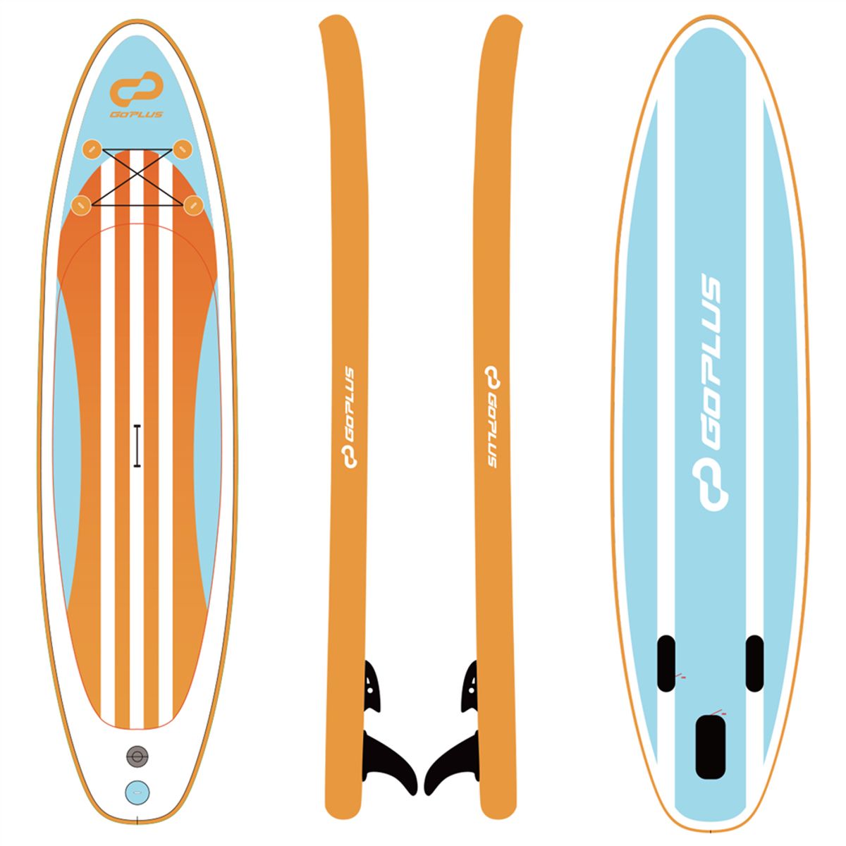 Photos - Paddleboard Costway 10- or 11-Foot Inflatable Stand-Up Paddle Board with Paddle - 10' Paddle Board OR HWM000006