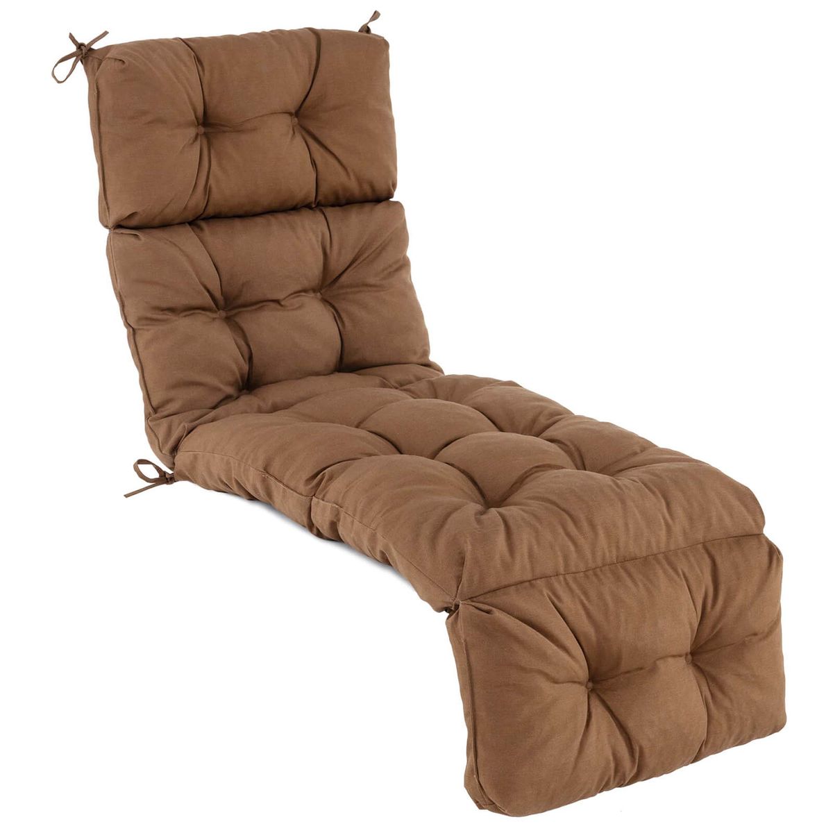 73'' Lounge Chaise Cushion Padded Recliner - Brown