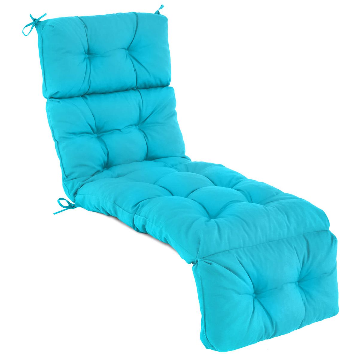 73'' Lounge Chaise Cushion Padded Recliner - Turquoise