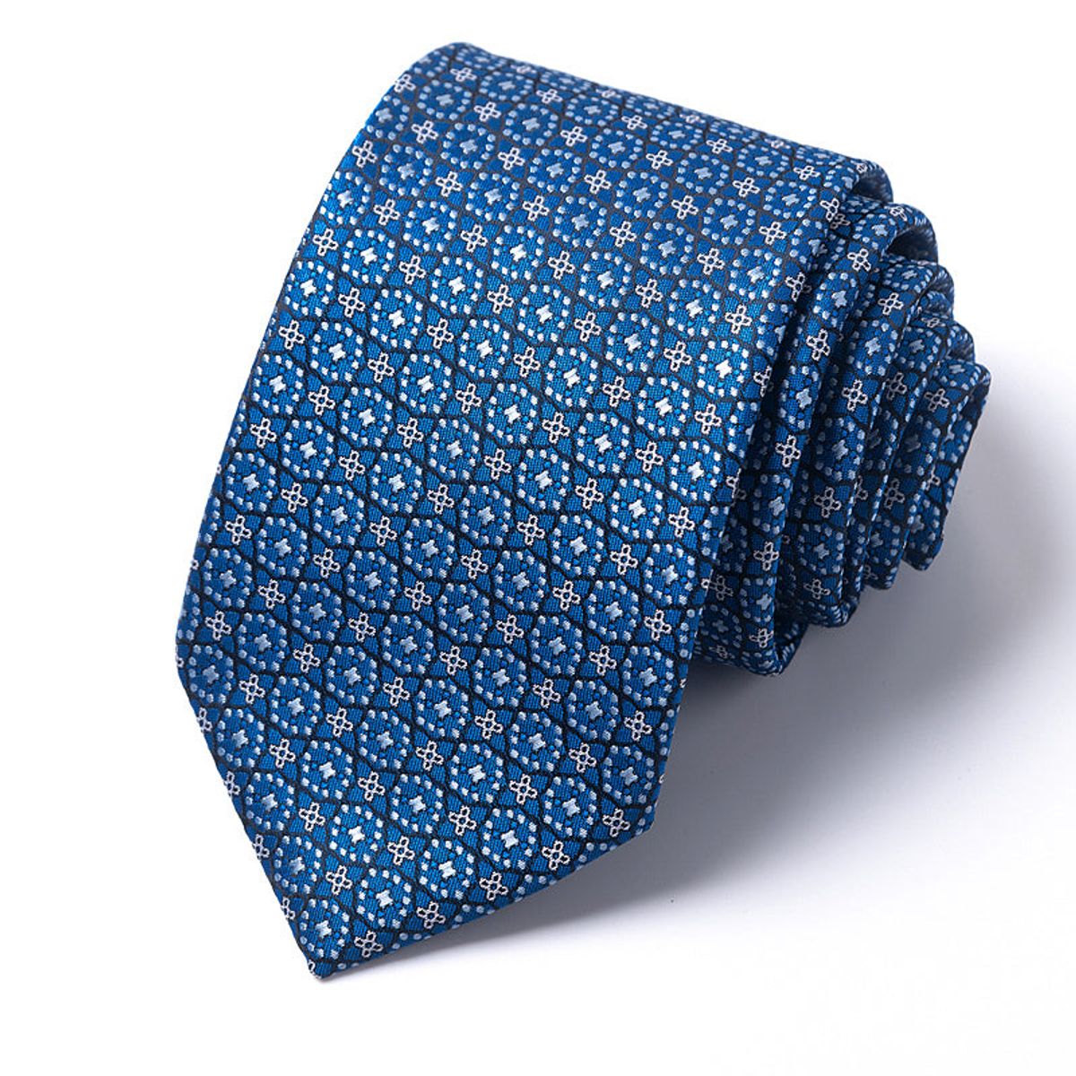 Formal Classic Patterned Tie - Royal Blue Floral