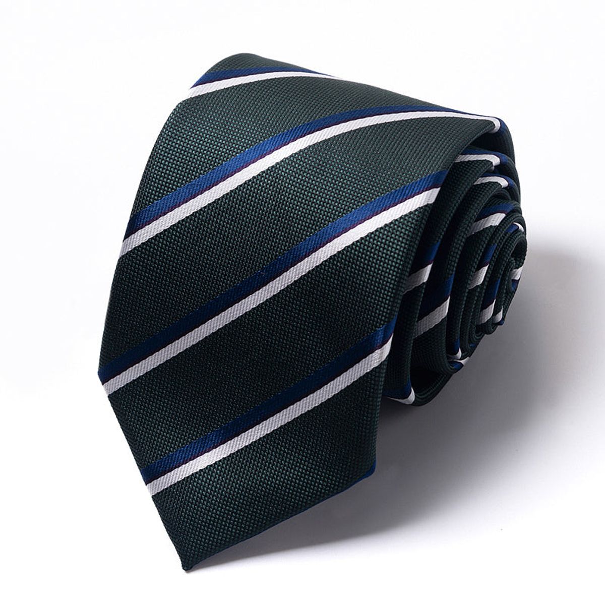 Formal Classic Patterned Tie  Forest Green Stripe