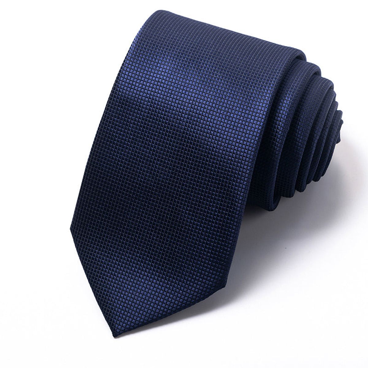 Formal Classic Patterned Tie - Midnight Navy Grid