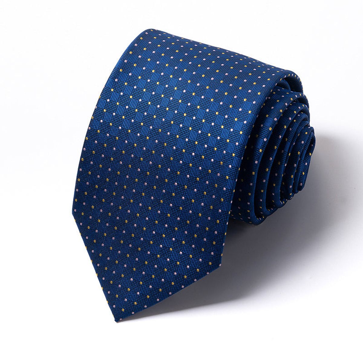Formal Classic Patterned Tie - Blue Gridlight