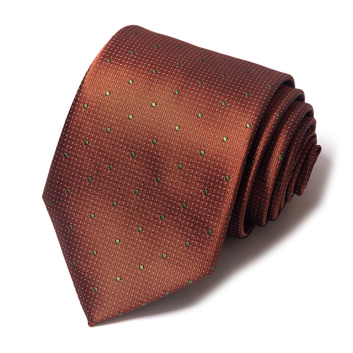 Formal Classic Patterned Tie - Autumn Bronze Pin Dot