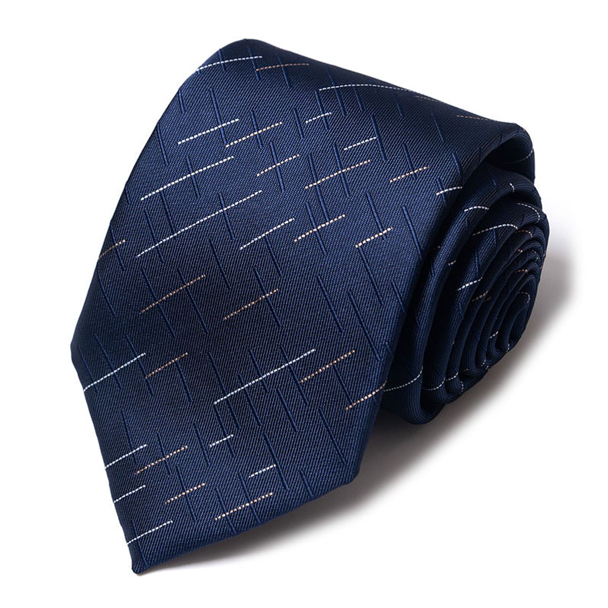 Formal Classic Patterned Tie - Midnight Crosshatch Copper