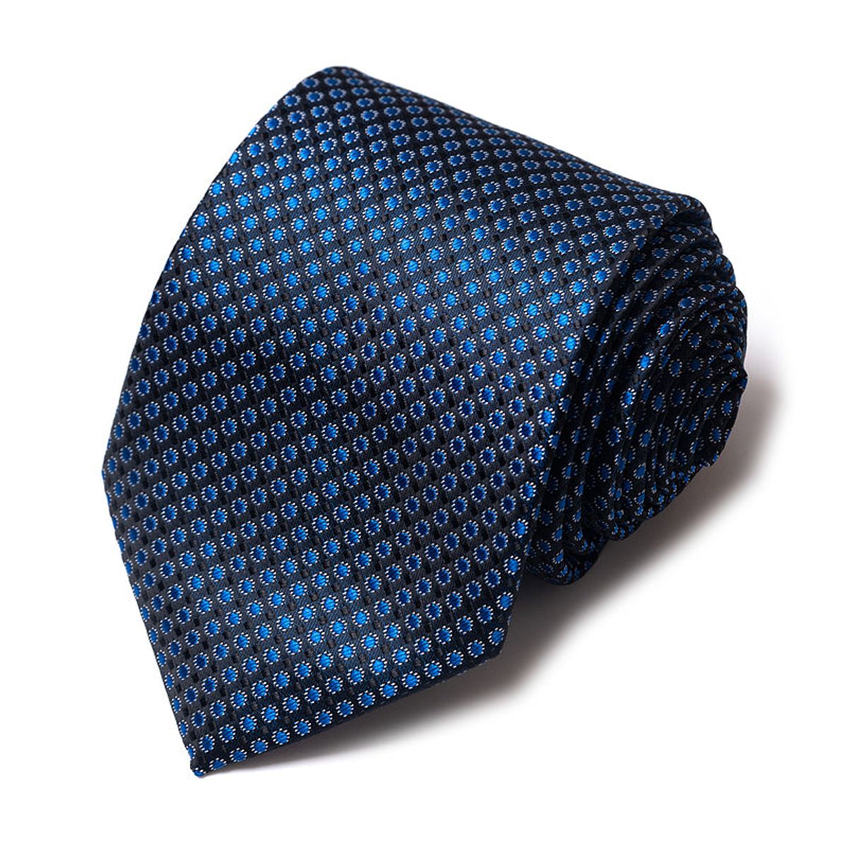 Formal Classic Patterned Tie - Royal Dot Matrix Blue
