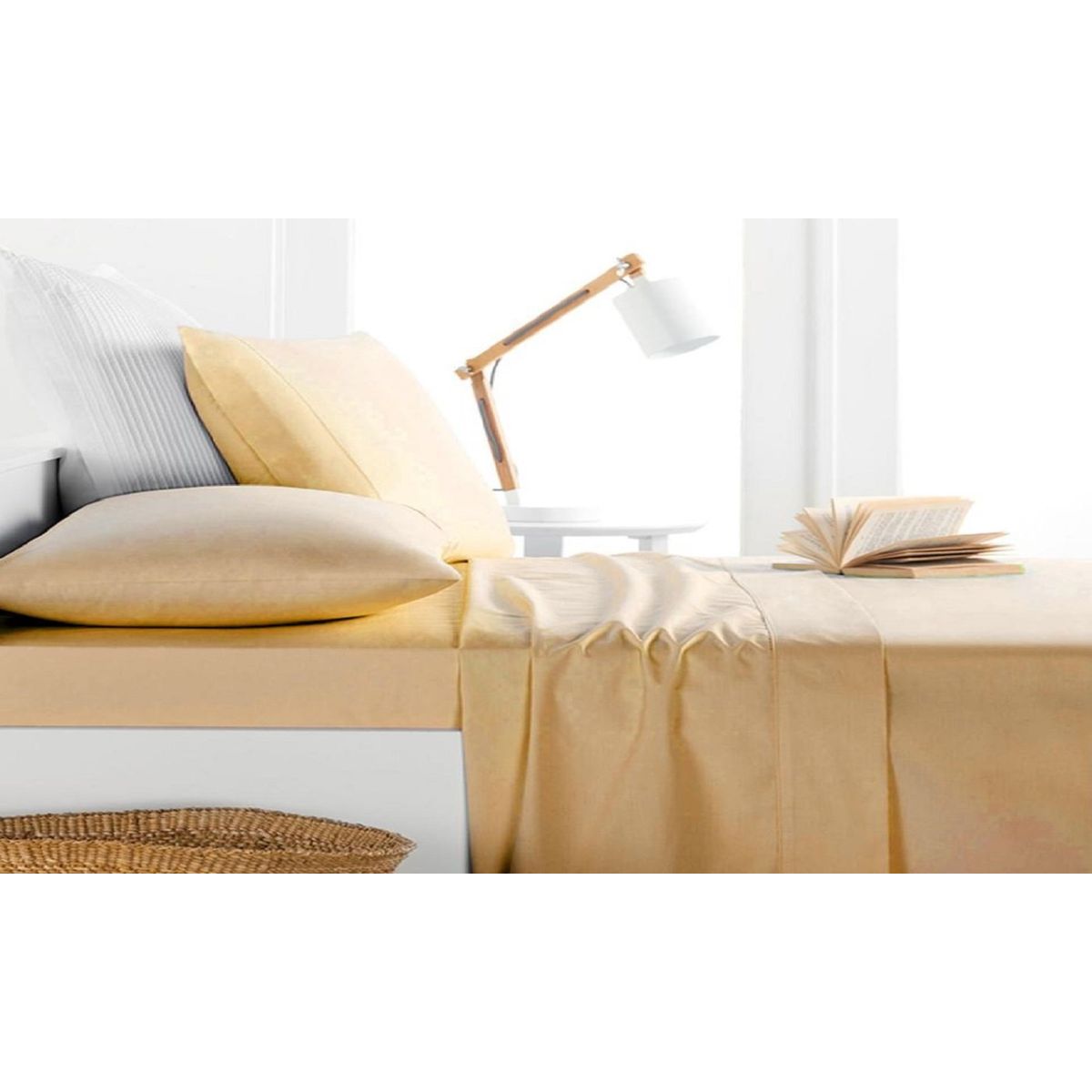 1,000-Thread-Count 100% Egyptian Cotton 4-Piece Sheet Set - FULL-GOLD