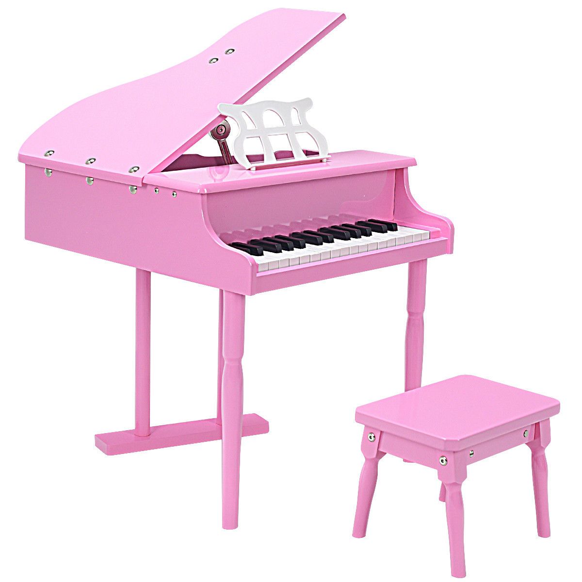 Kids' 30-Key Toy Grand Baby Piano with Bench - Pink