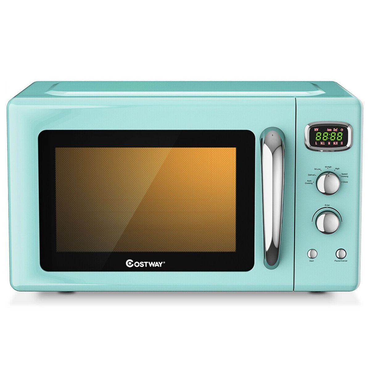 Retro Countertop Compact 09 Cu Ft Microwave Oven  Mint Green