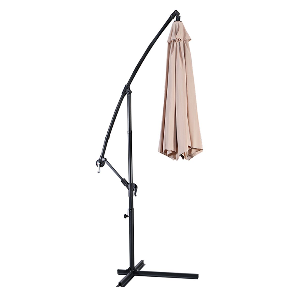 Photos - Parasol Costway 10' Hanging Offset Outdoor Market Patio Umbrella - 10' Umbrella Beige OP2808BE-UNTILGONE 