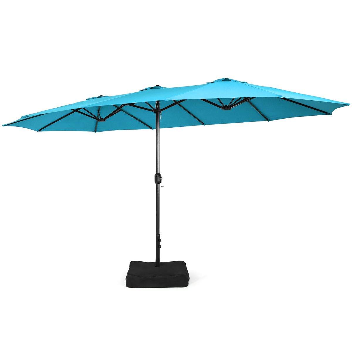 15-Foot Double-Sided Patio Umbrella - Turquoise