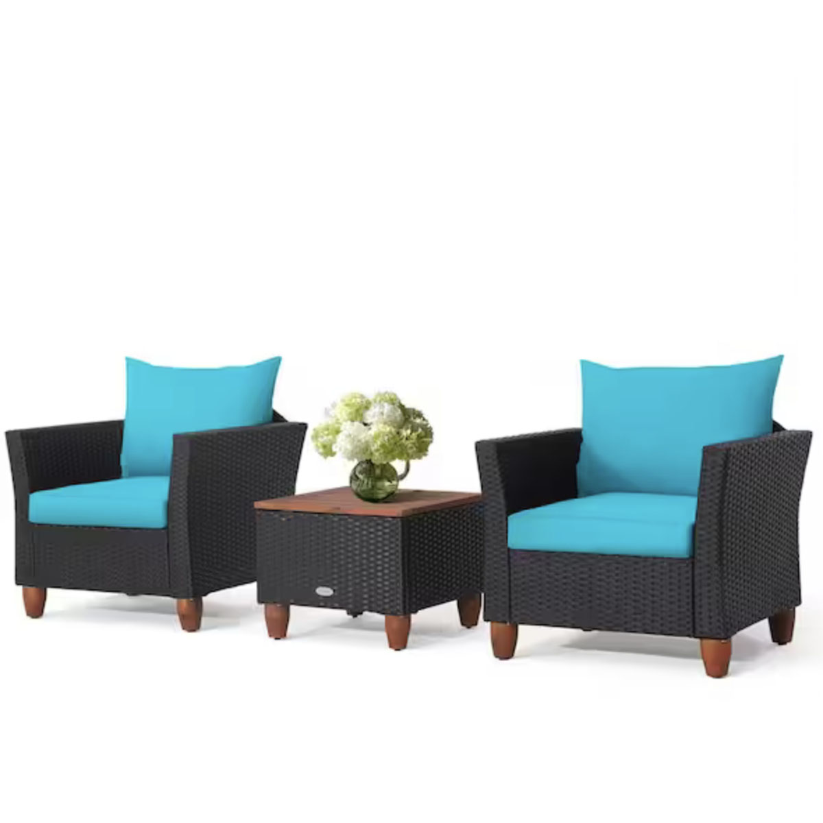 3-Piece Outdoor Patio Rattan Furniture Set - Rattan Furniture Set TU