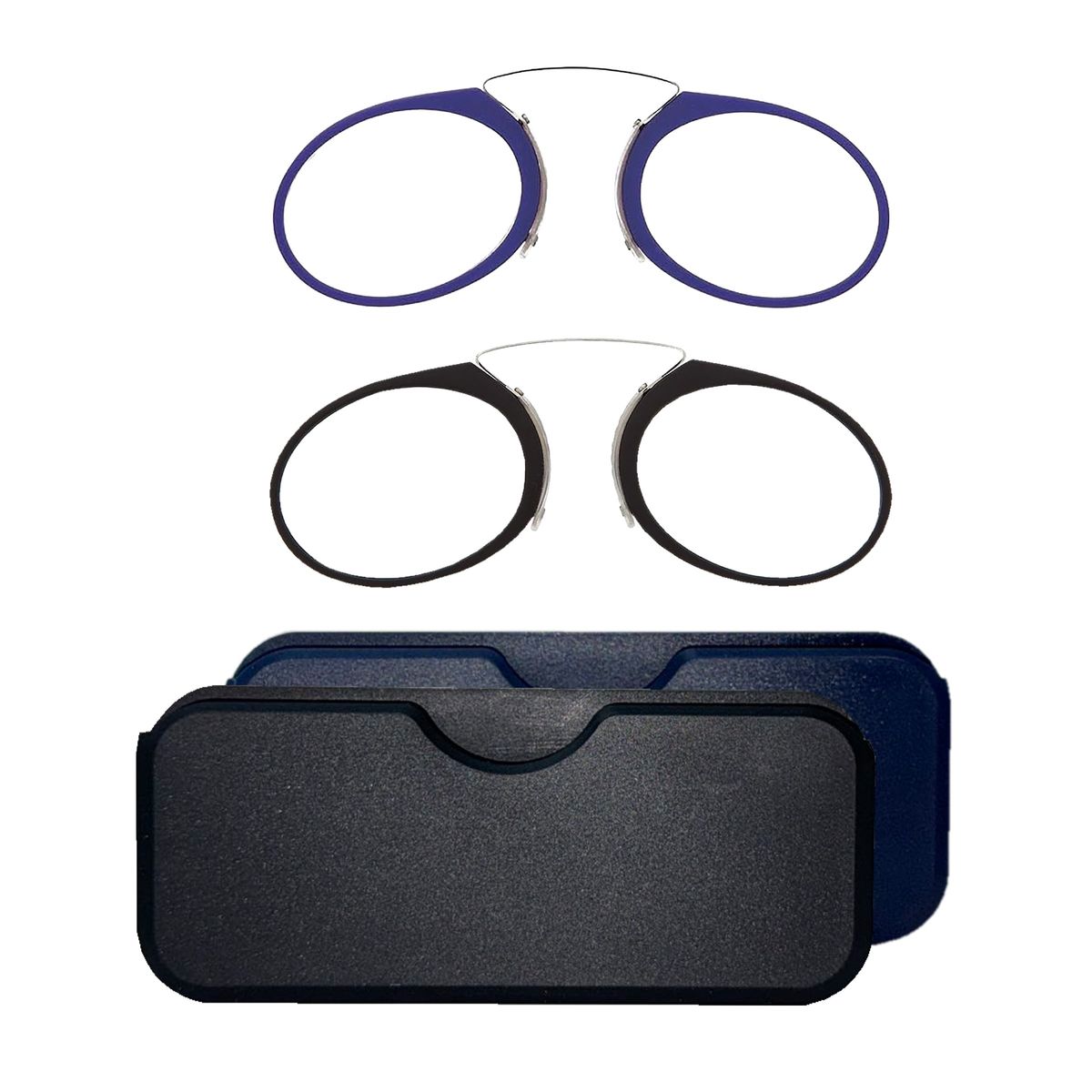 Photos - Glasses & Contact Lenses Private Label Pocket-Stick Slim Reading Glasses with Storage Case - 2PK Black & Blue 1.50+ 2PK-BLACK&BLUE-1.5(2-Pack)