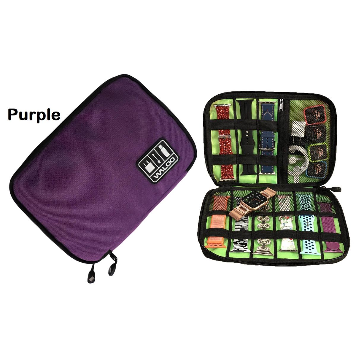 Portable Travel Bag for Cellphone and Electronics Accessories – Purple – untilgone.com
