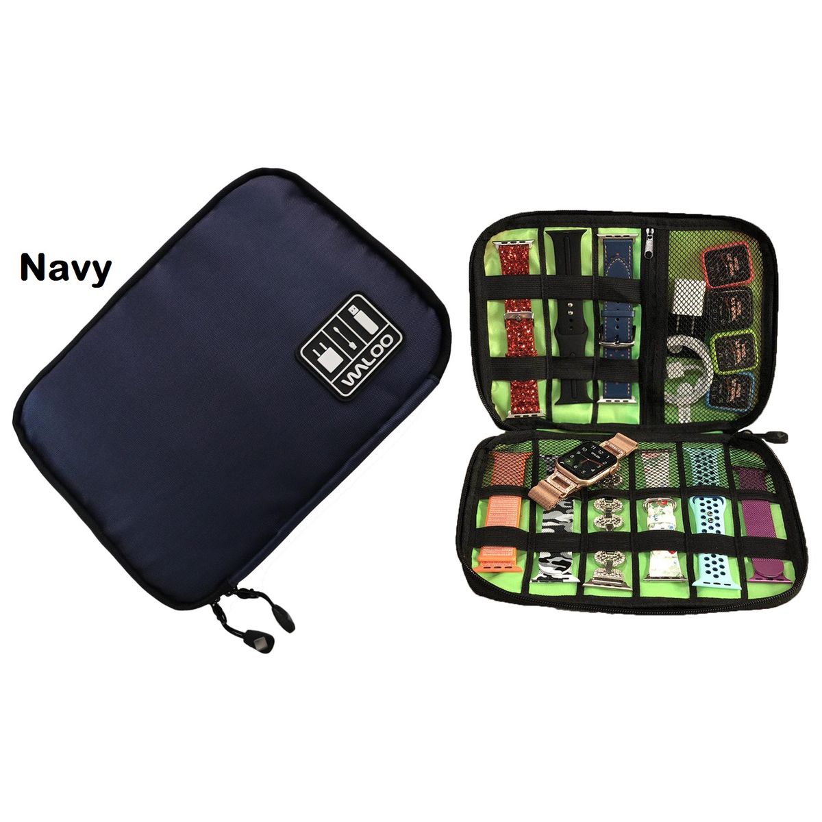 Portable Travel Bag for Cellphone and Electronics Accessories – Navy – untilgone.com